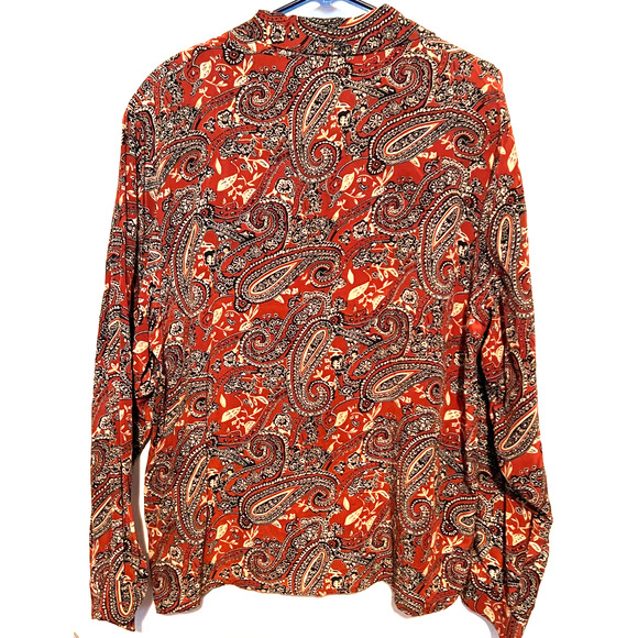 Laura Leigh Ltd Women's Button Front‎ Blouse Size L 25 1/2" Long x 21" PTP - Picture 2 of 4